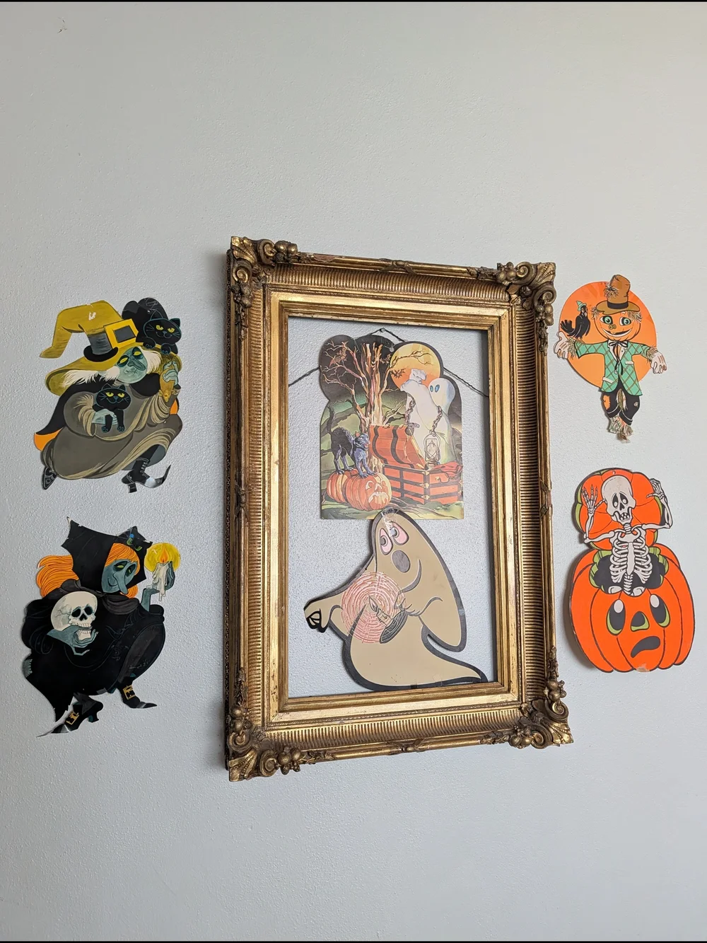 Vtg Lot 1950-70s Halloween Dicut Halloween Decor